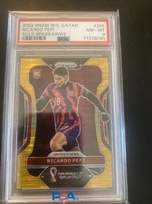 2021-22 Prizm FIFA World Cup Ricardo Pepi  Gold Breakaway  RC PSA  8 JRSY # 9/10