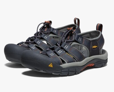 NEW KEEN Men’s Newport H2 Closed Toe Water Sandals (1001931) India Ink  Rust