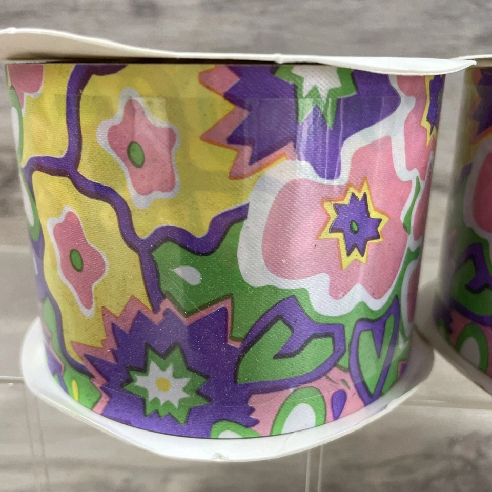 NOVA Fita Berwick Flora Cetim Primavera Floral Artesanato Selvagem 2-3/4" X 50 YD Cada - Imagem 4 de 4