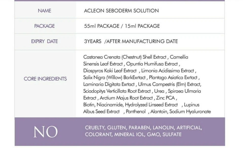 [ANACIS] TRIACTIVE ACLEON Seboderm Solución 15 ml Nuevo en Caja Foto 2 de 4