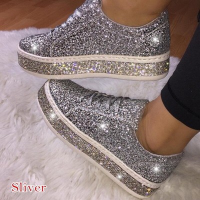 sequin platform shoes