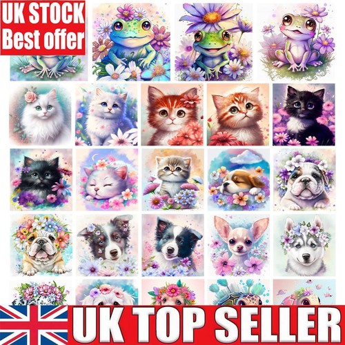 5D DIY Full Round Drill Diamond Painting Animal Kit Home Decoration Art