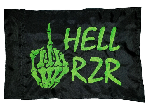 Bandera de seguridad personalizada HELL RZR SKELETON HAND UTV. Hecho para adaptarse a todos los látigos. - Imagen 5 de 8