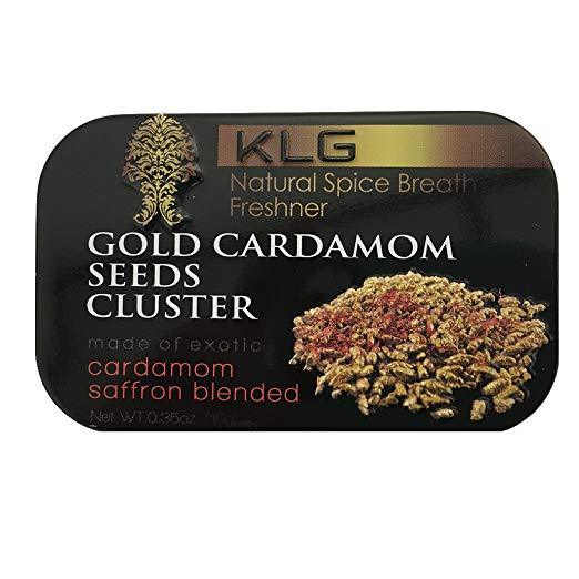 KLG Gold Cardamom Seeds Cluster Mint Natural Spice Breath Freshener,  Edible