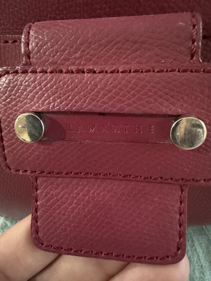 Bolso de Hombro Lamarth Mujer Cartera Cuero Rosa Bolsillos Vintage Interior y Exterior Foto 3 de 4