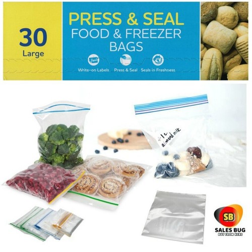large zip seal freezer bags