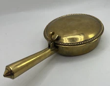 Solid Brass Silent Butler Crumb Catcher w Finger Pull Textured Trim 9" x 5"