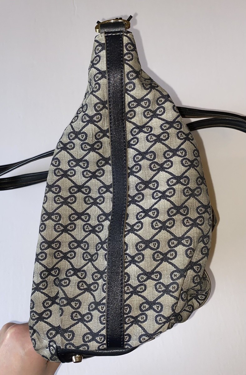 新品未使用！送料込み★Anya Hindmarch★ジップバッグ Anya Hindmarch Monogram Black Purse Handbag Tassel Metal