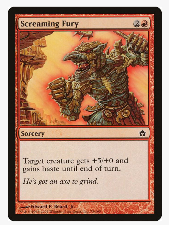 Screaming Fury - Fifth Dawn (5DN) PLAYSET Magic the Gathering NM/LP
