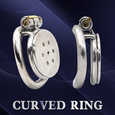 Stainless Steel Sissy Chastity Cage Locks Rings Tube Male Chastity Device