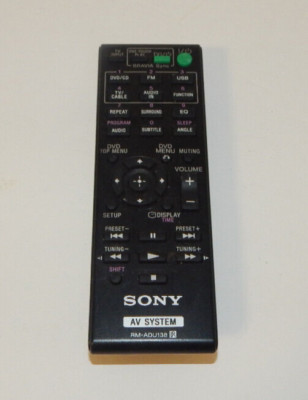 Sony RM-ADU138 AV System Remote for Sony DAV-TZ140 DAVTZ140 HBD-TZ140 HBDTZ140