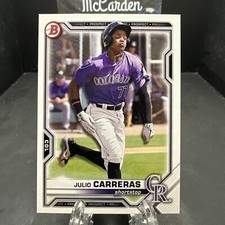 2021 Bowman Draft Julio Carreras #BD-30 Colorado Rockies