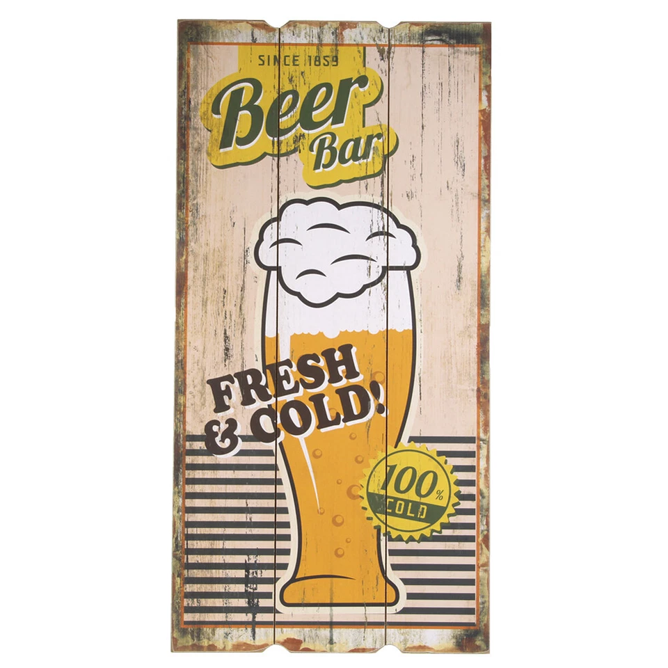 Dekoschild Holz Wand Deko Schilder Bier Beer Männer Kneipe Bar Pub 30x60 cm - Bild 2 von 4