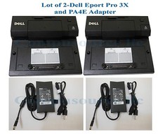 2 Dell Docking Station EPort Pro3x with PA4E adapter 130watt E5400 E6400 E6410