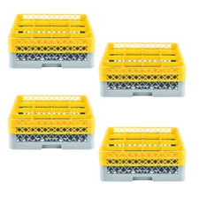 Commercial Dishwasher Machine 16 Cup Glass Tray Rack 2 Extender Dishwashing 4PCK