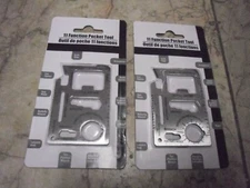 New 2 PK  11-Function Stainless Steel Survival Pocket Tool Camping