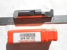 NEW MICRO 100 USA SOLID CARBIDE FULL RADIUS GROOVING TOOL .187" WIDTH X 2-1/2" L