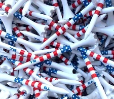 Golf Tees Truestrike 3 1/4 Stars and Stripes USA TS Golf Tees