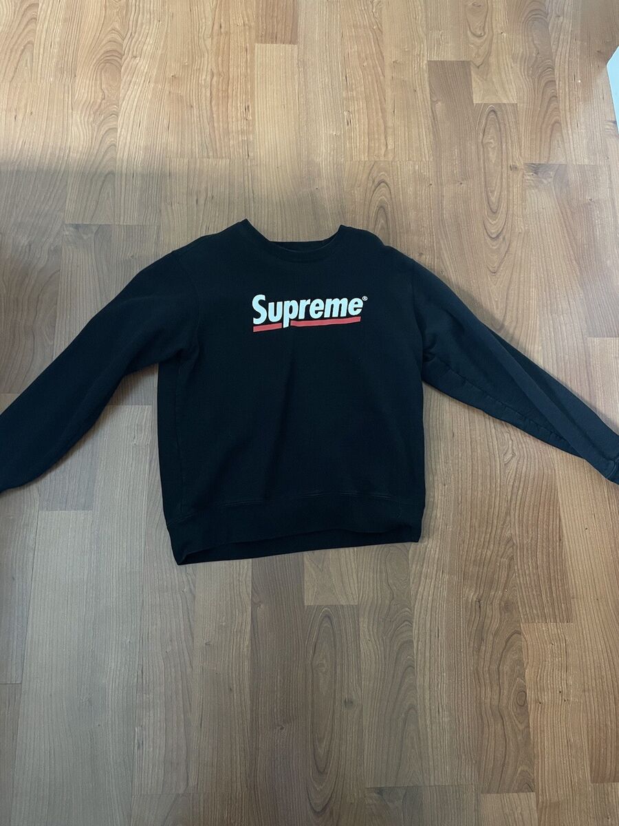 Supreme Underline Crewneck Black Medium | eBay Supreme Underline Crewneck Black Medium | eBay