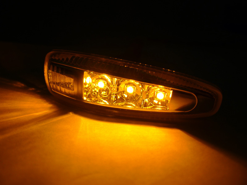 マークモント　ブランダーバス　セラコートイエロー DEPO AMBER LED Clear Fender Side Markers For 08-15
