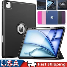 Rotating Case for iPad Air 13inch (M3) 12.9inch Swiveling Stand Cover Wake/Sleep