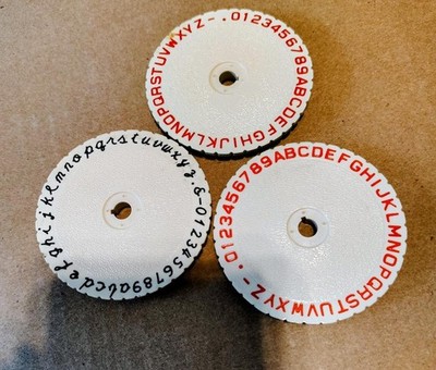 Dymo Tapewriter Label Maker Font Wheels Reels Only Set of 3 /SCRIPT AND 2 #150'S