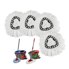 4 Pack Spin Mop Refills Head, Mop Heads Replacement for Spin Mop, Washable Mi...