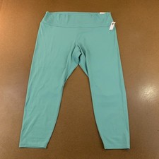 Old Navy Women Size 3X Green High-Waisted Studio Smooth 7/8 Leggings NWT