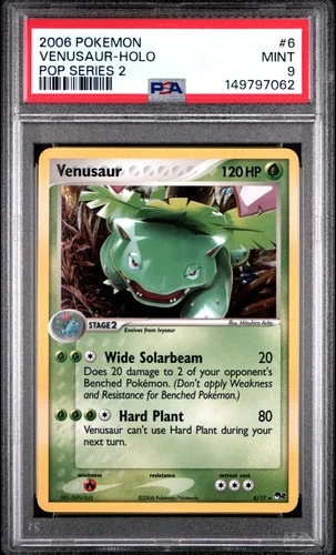 Pokemon Venusaur Holo POP Series 2 6 PSA 9 Mint