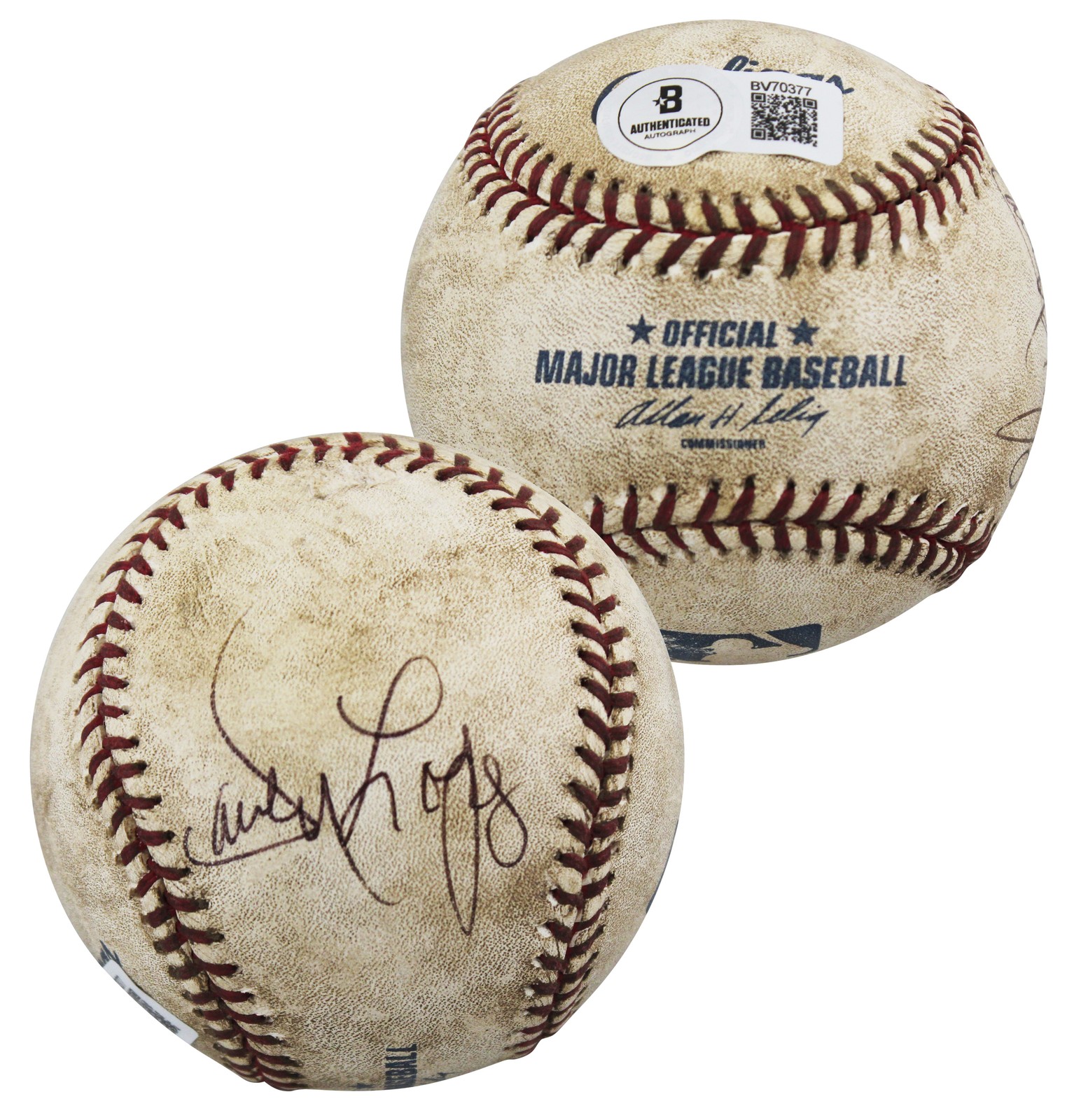 Davey Lopes Autographed Signed Los Angeles Dodgers Dodgers Authentic Game Used Sellig OML Baseball BAS #BV70377 