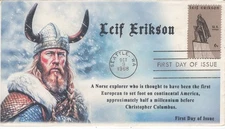 AO-1359, 1968, Leif Erikson, Add-on Cachet, First Day Cover, Standard Postmark,