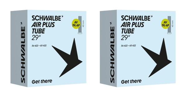 2X Schwalbe Air Plus 29 Plus Schlauch AV19+AP Schrader Ventil Fahrrad-image