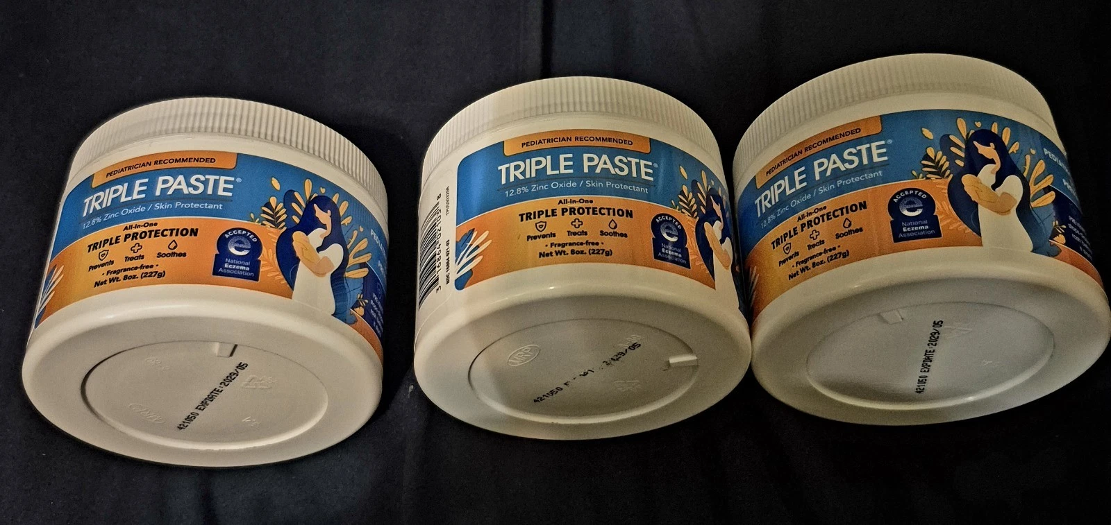 3 Pack Triple Paste Diaper Rash Cream 8oz Medicated Ointment Hypoallergenic
Opens in a new window or