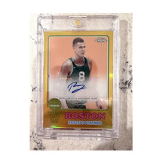 Topps 2024-25 Chrome Kristaps Porzingis Gold Auto #73TA-KP /50 Celtics