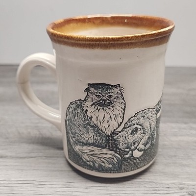 VTG Persian Cat Kitten Mug Biltons Made In England Stoneware Coffee Coloroll 