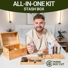 Stash Box with Combo Lock & Accessories Set - Lockable Wooden Stashbox, Storage 705353256653