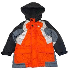 London Fog Winter Coat with Hood Boys 2T Orange Gray Snow Jacket