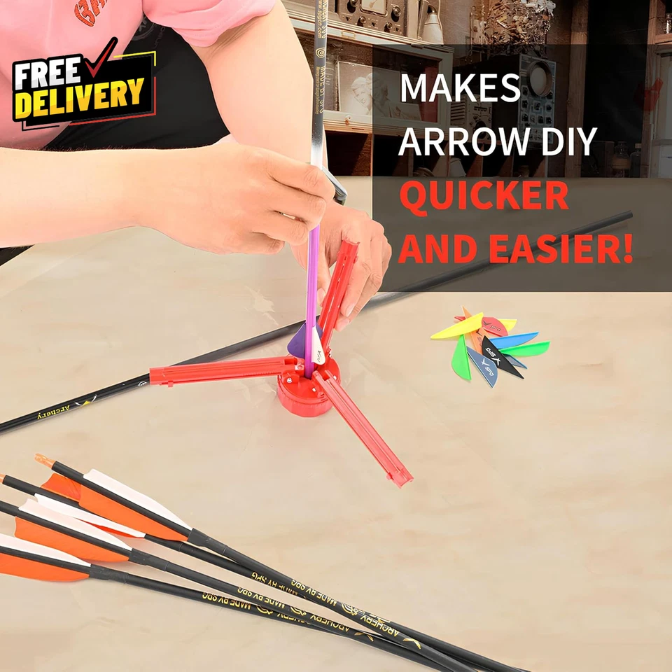 Kit de plantilla y removedor de tiro con arco herramienta de flecha de torre de hélice ajustable Foto 4 de 4