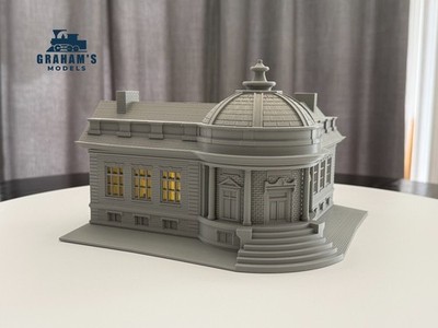 HO Scale Library / City Hall - 1:87 Gauge - Preassembled & Built