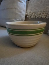 Vintage Hull Green Stripe Beehive Bowl