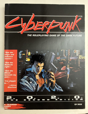 Cyberpunk 2020 RPG 2nd Edition Rulebook CP3002 R Talsorian - Excellent Condition