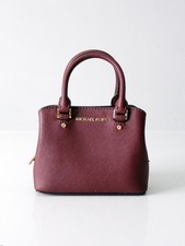 Borsa a tracolla Michael Kors Savannah Mini Merlot Saffiano in pelle con manico superiore