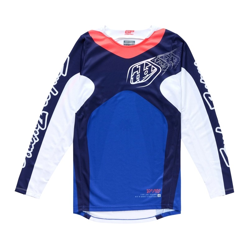 Maillot TROY LEE DESIGNS GP Pro de moto cross respirant et ultra léger Frames bleu