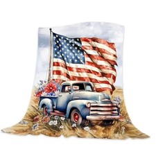 Patriotic Throw Blanket 4th of July Memorial Day Fourth 50x60 IN Patriotic 10