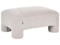 Ottomane Stoff Beige Gepolstert Rechteckig 100X70 Cm Ohne Lehne Modern