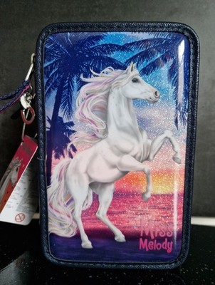Depesche Pferd Miss Melody 3 fach Federtasche Federmappe gefüllt