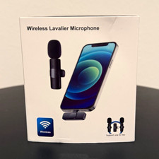 Wireless Lavalier Microphone USB-C Plug and Play for Smartphone, White