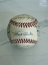 1955 Brooklyn Dodgers W.S. Champs Team Signed Baseball Jackie Robinson PSA DNA