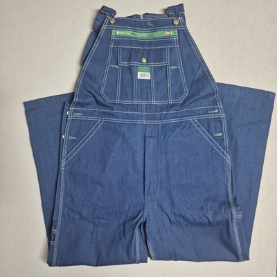 NWT Liberty Mens 36x30 Blue Denim Bib Overalls Work Wear 