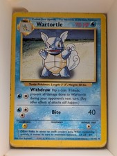 Pokémon TCG Wartortle Card 42/102 Base Set, Regular Unlimited